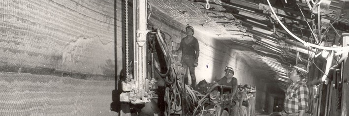 L’un des métiers de la mine : boulonneur